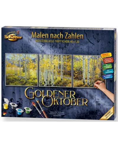 Комплект за рисуване по номера Schipper - Златен октомври - 1