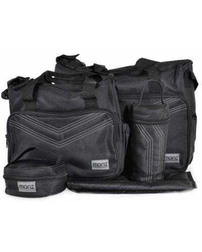 Комплект чанти за бебешки принадлежности Moni - Stella, черен - 1