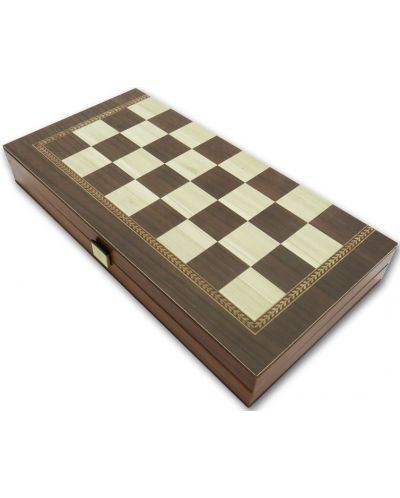 Комплект шах и табла Manopoulos - Цвят венге, 38 x 19 cm - 1