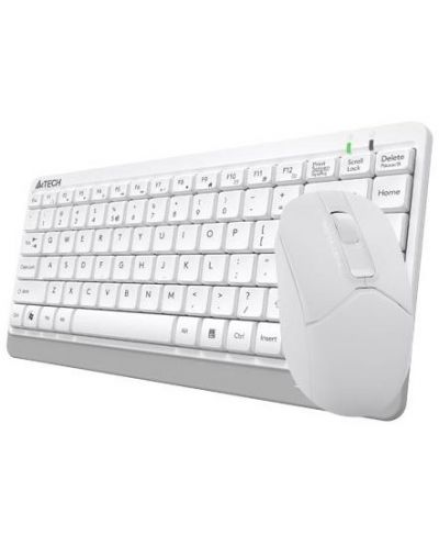 Комплект мишка и клавиатура A4tech - FG1112 Fstyler, безжичен, бял - 4