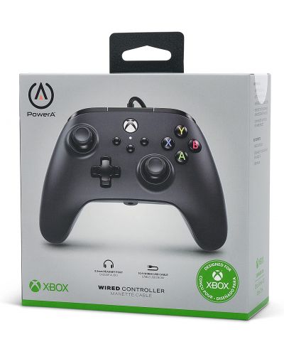 Контролер PowerA - Wired Controller, жичен, за Xbox One/Series X/S, Black - 6