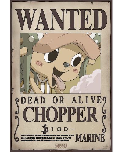 Комплект мини плакати GB eye Animation: One Piece - Brook & Chopper Wanted Posters - 2