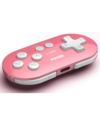 Безжичен контролер 8BitDo - Zero 2, розов (Nintendo Switch/PC) - 3
