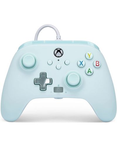 Контролер PowerA - Enhanced, жичен, за Xbox One/Series X/S, Cotton Candy Blue - 1