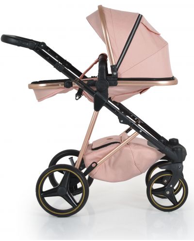 Комбинирана бебешка количка 3 в 1 Moni - Florence, розова - 8