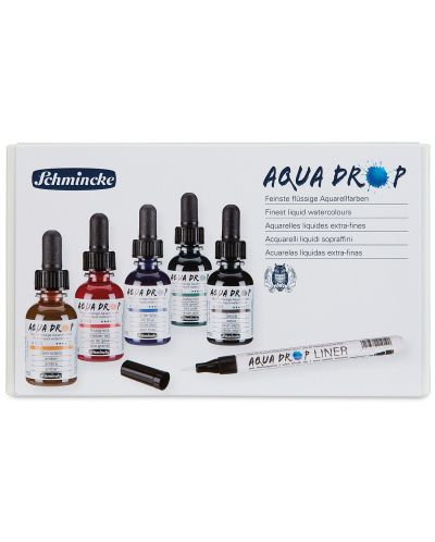 Комплект течен акварел Schmincke - Aqua Drop Liner, 5 x 30 ml - 1