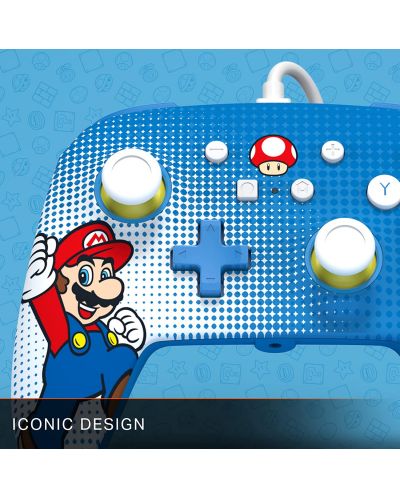 Контролер PowerA - Enhanced, жичен, за Nintendo Switch, Mario Pop Art - 8