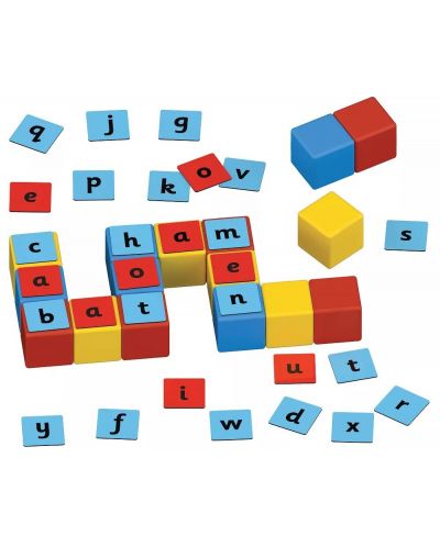 Комплект магнитни кубчета Geomag - Magicube, Word Building EU, 79 части - 3