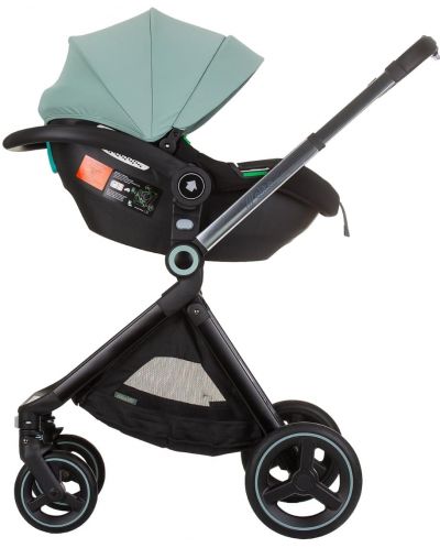 Комбинирана бебешка количка Chipolino - Елит, пастелно зелена - 7