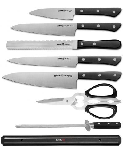 Комплект от 5 ножа Samura - Harakiri, черна дръжка - 2