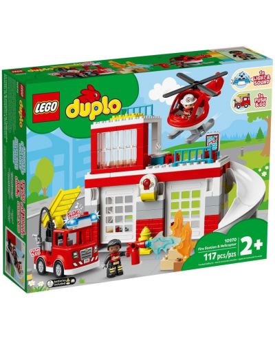 Конструктор LEGO Duplo Town - Пожарна команда и хеликоптер (10970) - 1