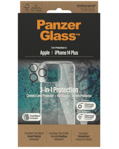 Калъф и протектори PanzerGlass - 3-in-1 Protection, iPhone 14 Plus - 3