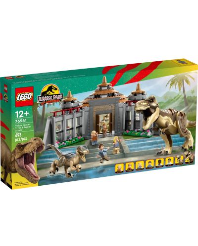 Конструктор LEGO Jurassic World - Център за посетители с Рекс и Раптор (76961) - 1