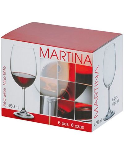 Комплект чаши за вино Bohemia - Royal Martina, 6 броя x 450 ml - 2