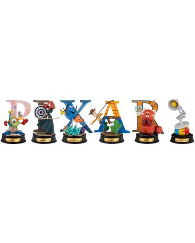 Комплект мини фигури Beast Kingdom Disney: 100 Years of Wonder - Pixar Alphabet Art, 10 cm - 1