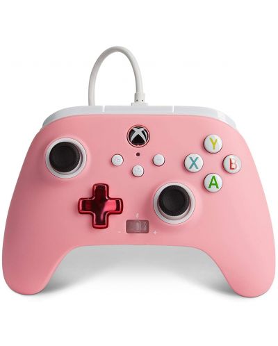 Контролер PowerA - Enhanced, за Xbox One/Series X/S, Pink Inline - 1