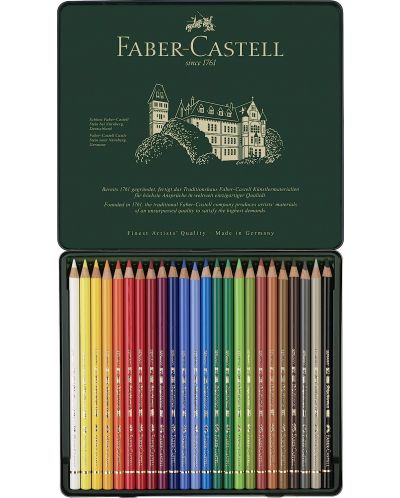 Комплект цветни моливи Faber-Castell Polychromos - 24 цвята - 4