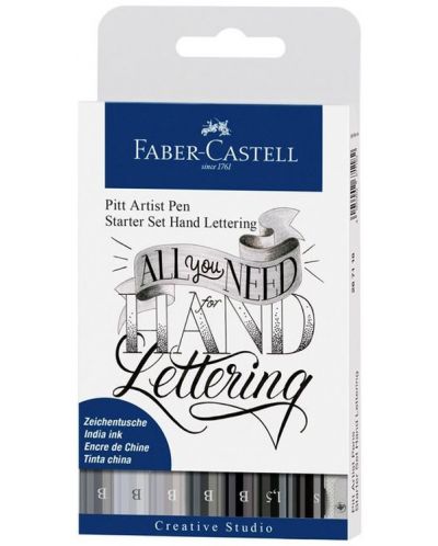 Комплект маркери Faber-Castell Pitt Artist - Creative Studio, 9 броя - 1
