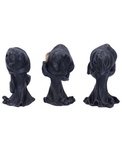 Комплект статуетки Nemesis Now Adult: Humor - Three Wise Reapers, 11 cm - 3
