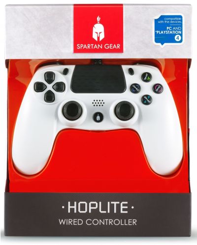 Контролер Spartan Gear - Hoplite, бял, PC/PS4 - 3