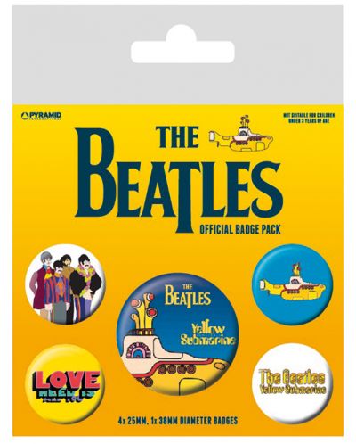 Комплект значки Pyramid -  The Beatles (Yellow Submarine) - 1