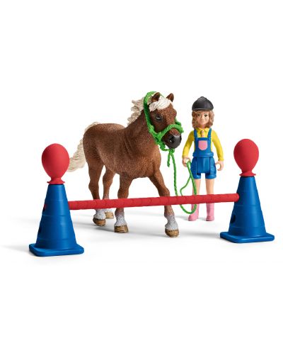 Комплект Schleich Farm World Horses - Аджилити тренировъчна площадка с пони - 4