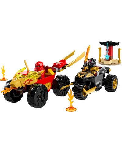 Конструктор LEGO Ninjago - Битката на Кай и Рас с мотор и кола (71789) - 2