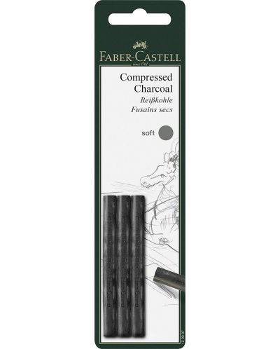 Комплект въглени Faber-Castell Pitt - 3 броя, среден - 1