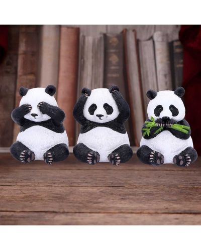Комплект статуетки Nemesis Now Adult: Humor - Three Wise Pandas, 8 cm - 5