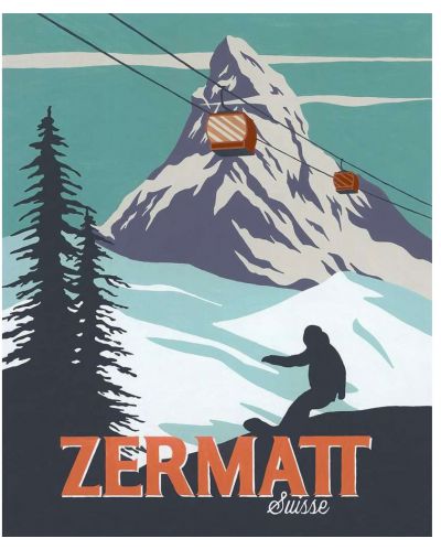 Комплект за рисуване по номера Ravensburger CreArt - Zermatt, Szwajcaria - 2
