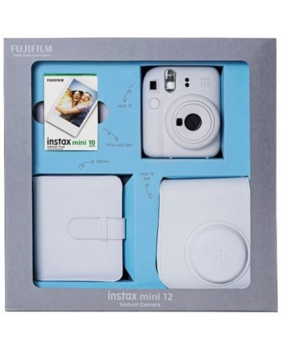 Комплект Fujifilm - instax mini 12 Bundle Box, Clay White - 1