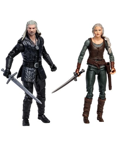 Комплект екшън фигури McFarlane Television: The Witcher - Geralt and Ciri (Netflix Series), 18 cm - 1
