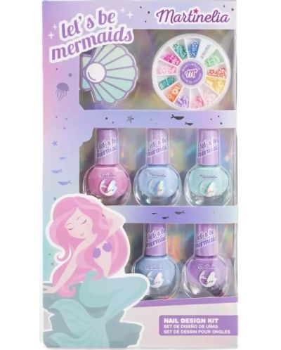 Комплект детски лакове за нокти Martinelia Let's Be Mermaids - 5 цвята - 1