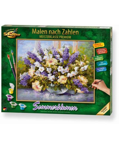 Комплект за рисуване по номера Schipper - Летни цветя - 1