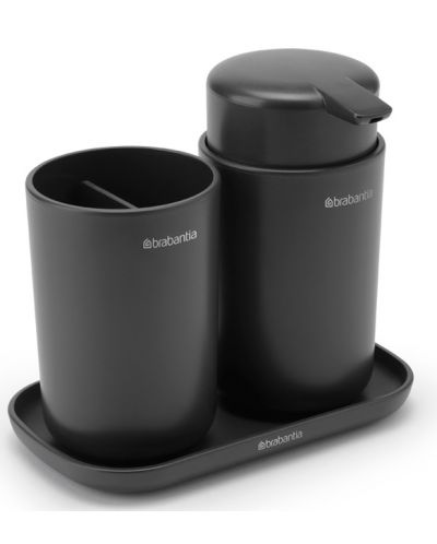 Комплект от 3 аксесоара за баня Brabantia - ReNew, Dark Grey - 3