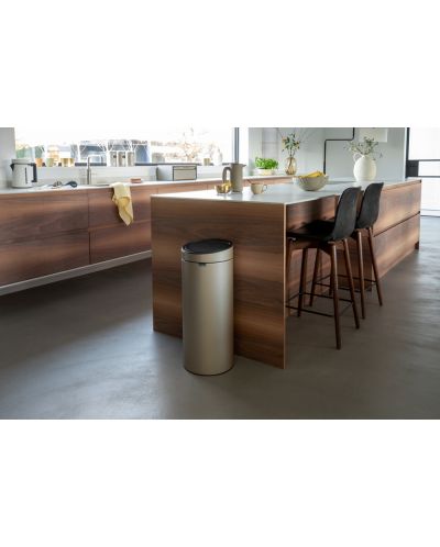 Кош за отпадъци Brabantia - Touch Bin New, 30 l, Champagne - 9