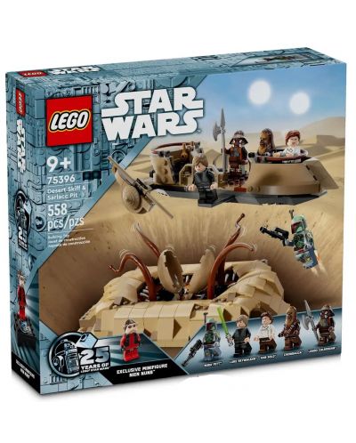 Конструктор LEGO Star Wars - Пустинен скиф и ямата на сарлака (75396) - 1