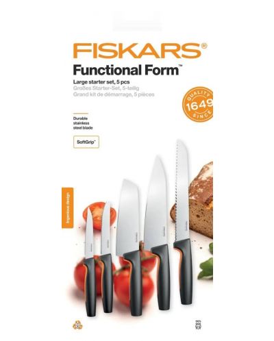 Комплект ножове Fiskars - Functional Form, 5 броя - 2