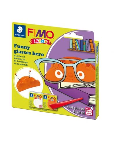 Комплект полимерна глина Staedtler Fimo Kids - Glasses hero - 1