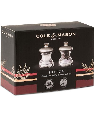Комплект мелнички за сол и пипер Cole & Mason - Button, 6.5 cm - 7