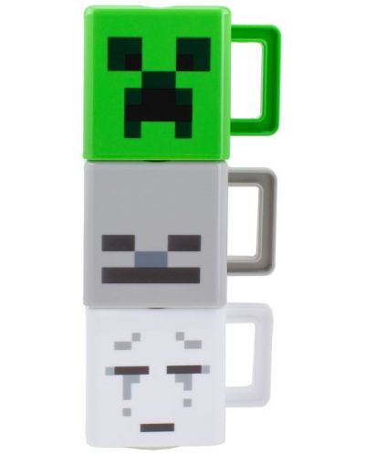 Комплект чаши Paladone Games: Minecraft - Stack, 3 бр. - 1
