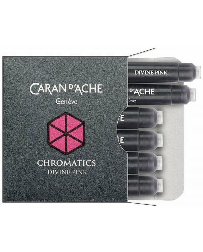 Комплект патрончета за писалка Caran d'Ache Chromatics - Divine Pink, 6 броя - 1