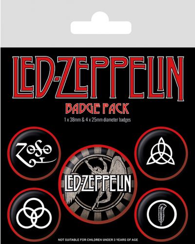 Комплект значки Pyramid - Led Zeppelin - 1