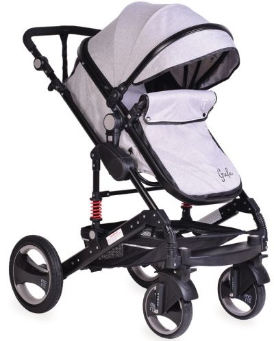 Комбинирана детска количка Moni - Gala, светлосива - 1