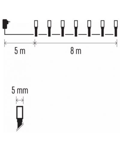 LED Лампички Emos - CLS Timer, 80 броя, 3.6W, 8 m - 6