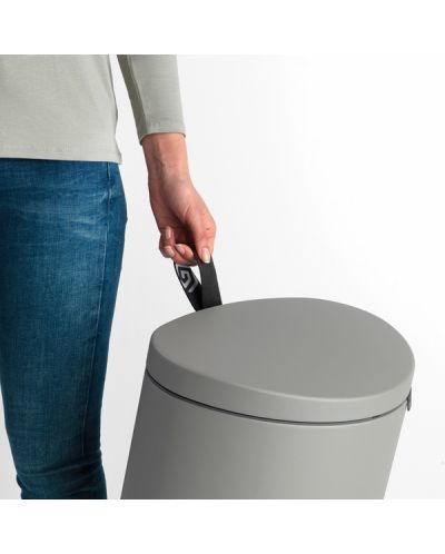 Кош за отпадъци Brabantia - FlatBack+, 30 l, Mineral Concrete Grey - 9