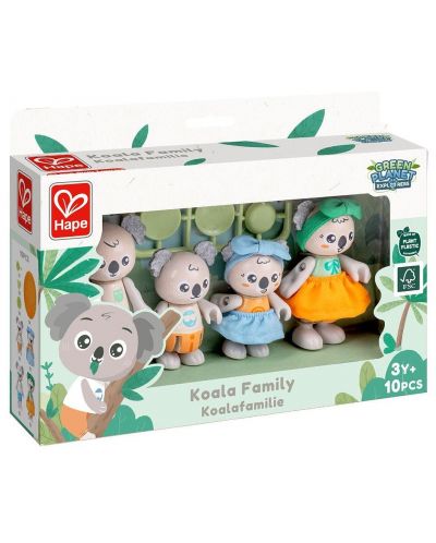 Комплект дървени фигури Hape - Семейство коали, 10 части - 1