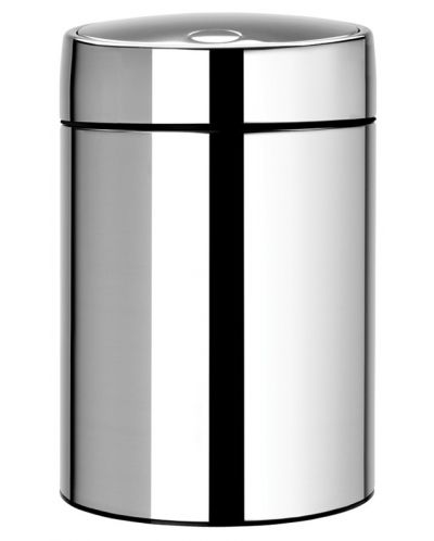 Кош за отпадъци Brabantia - Slide, 5 l, метална кофа, Brilliant Steel - 1