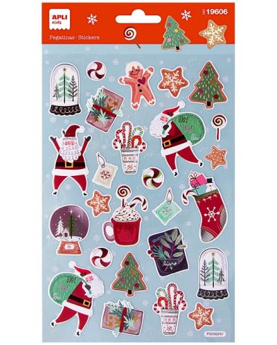 Коледни обемни стикери Apli Kids - Вкусна Коледа, 27 броя - 1
