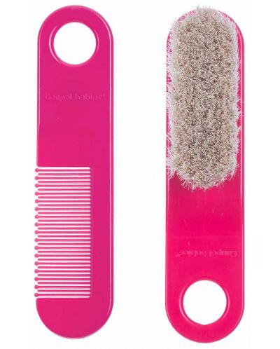 Комплект за коса Canpol - От мек естествен косъм, розов - 1